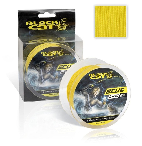 Black Cat Zeus Line G2 Braided Line Yellow 250m