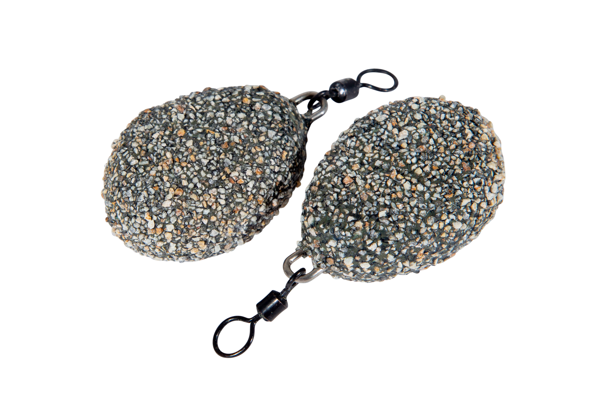 Ultimate Flat Pear Swivel Dark Gravel Carp Lead (2 pieces)