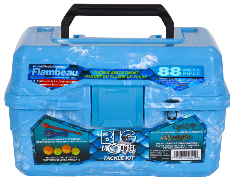 Flambeau Big Mouth Tackle Box Kit Pearl Blue Swirl