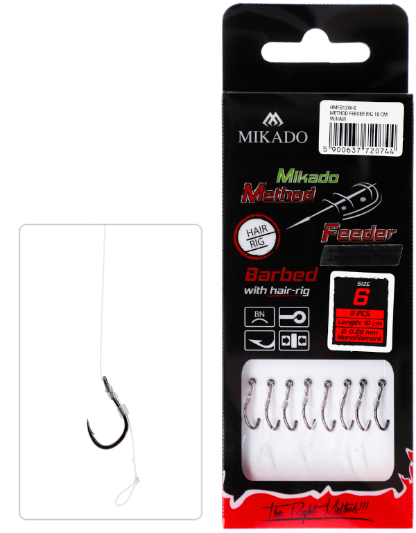 Mikado Method Feeder Rig With Hair 8 pieces