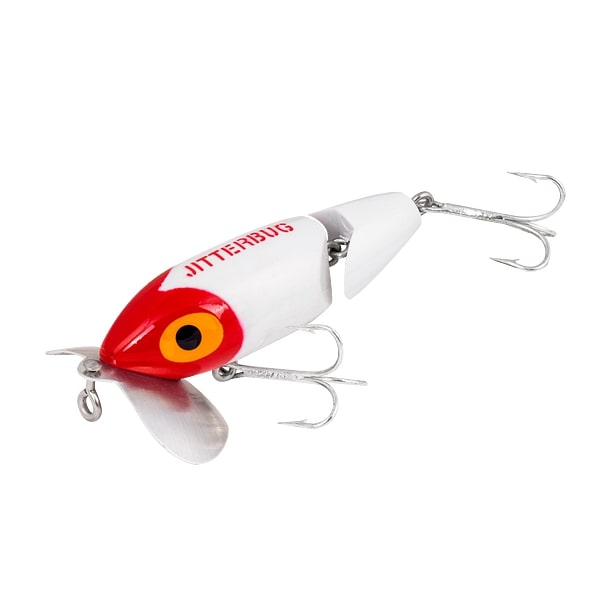 Arbogast Jointed Jitterbug 2.5'' - White/Red Head