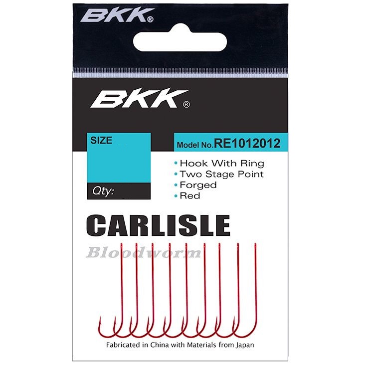 BKK Red Carlisle Bloodworm-R Hooks