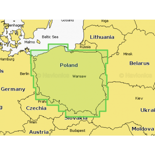 Navionics+ Maps SD/MSD Card - Poland Inland Waters
