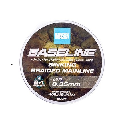 Nash TT Baseline Sinking Braid UV Yellow Braided Line (600m)