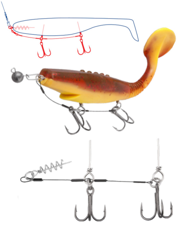 Dragon Lures V-Lures Shad Rig 2/0