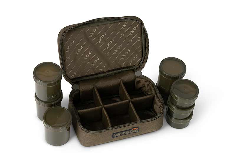 Fox Voyager 8 Pot Hookbait Case (incl. 8 pots)