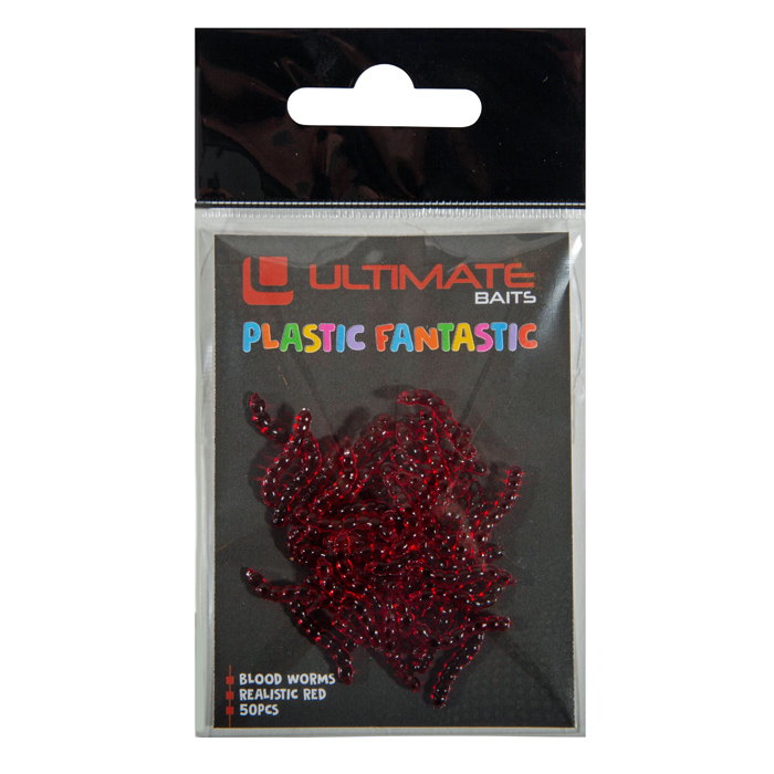 Imitation Bait Ultimate Baits Bloodworms Transparant Red (50pcs)