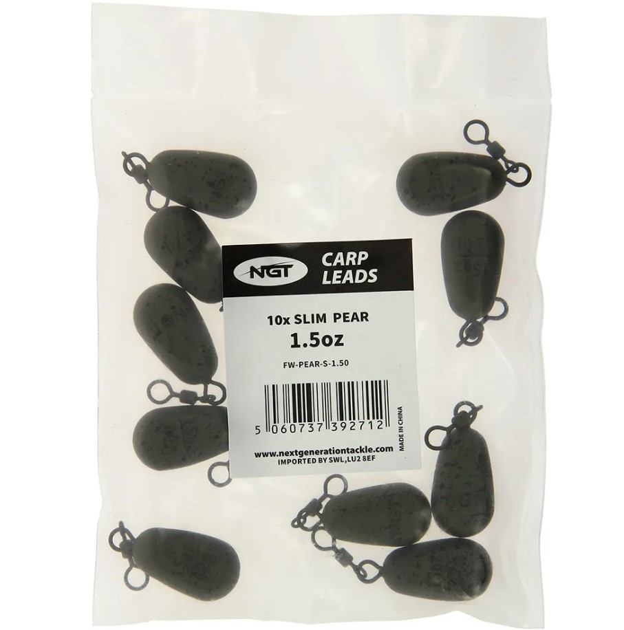 NGT Leads Slim Pear Carp Lead (10 pieces)