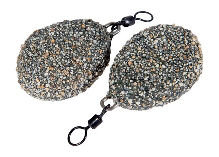 Ultimate Flat Pear Swivel Dark Gravel Carp Lead (2 pieces)