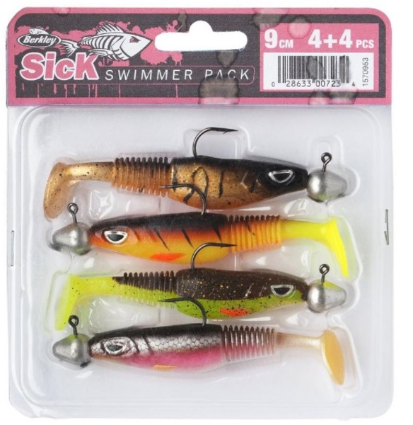 Berkley Sick Swimmer Pre-Rigged Shads 9cm (4 pieces)