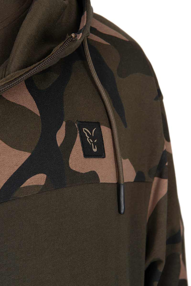 Fox LW Khaki/Camo Split Zip Hoody