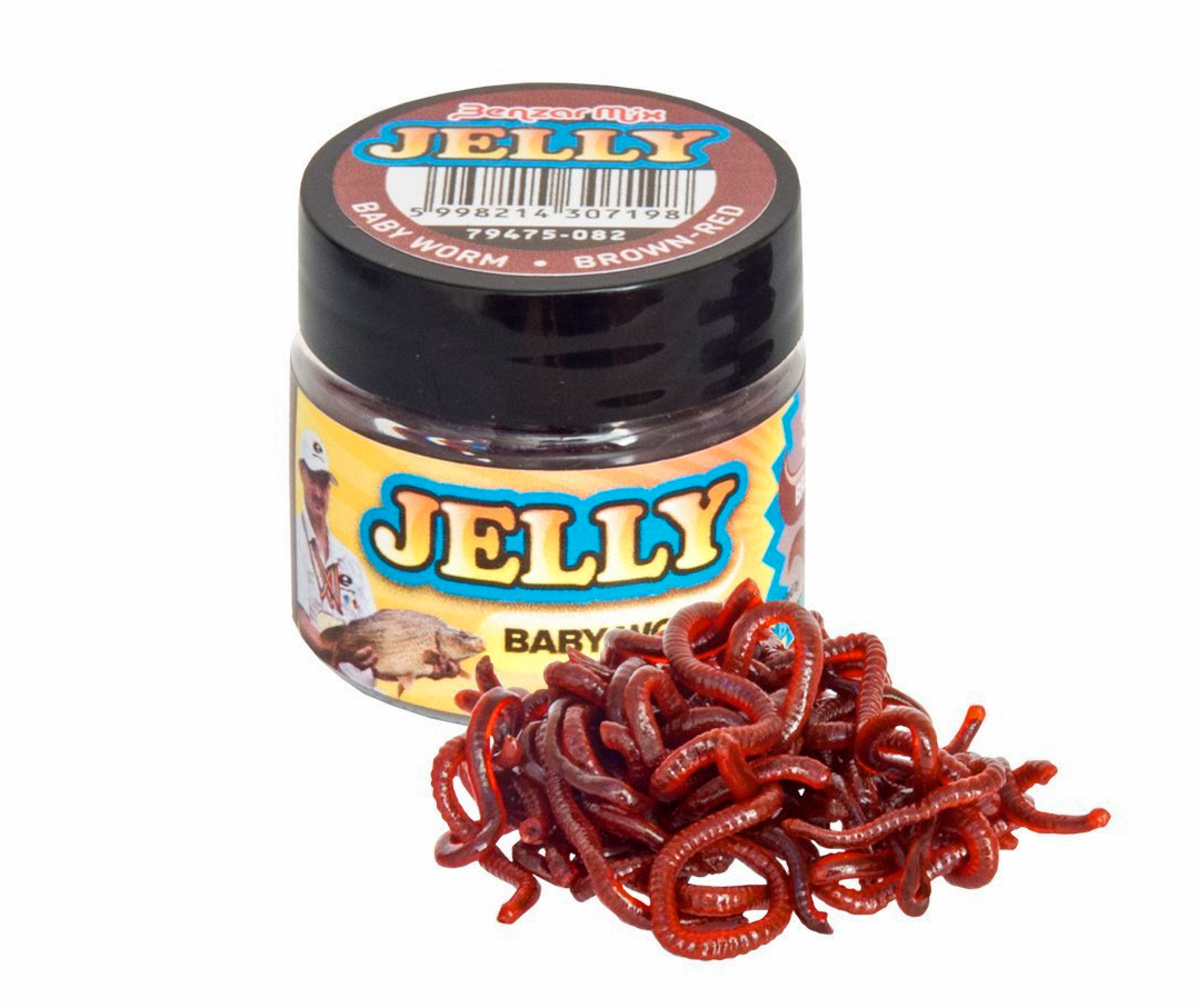 Benzar Jelly Baits - Baby Worm Brown+Red