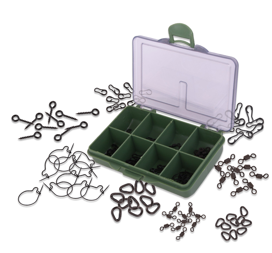Ultimate Carp Kit, 80 pcs with Rig Rings, Swivels, Maggot Clips and more!