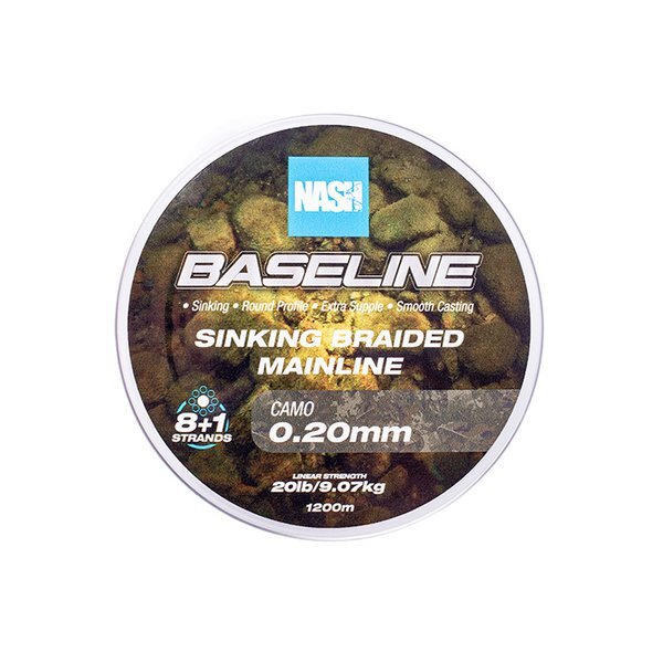 Nash TT Baseline Sinking Braid UV Yellow Braided Line (600m)