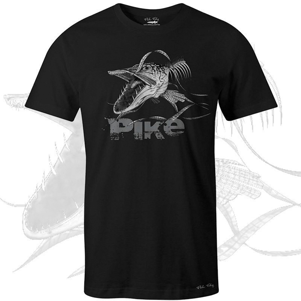 Fladen T-shirt Angry Skeleton Pike - Front