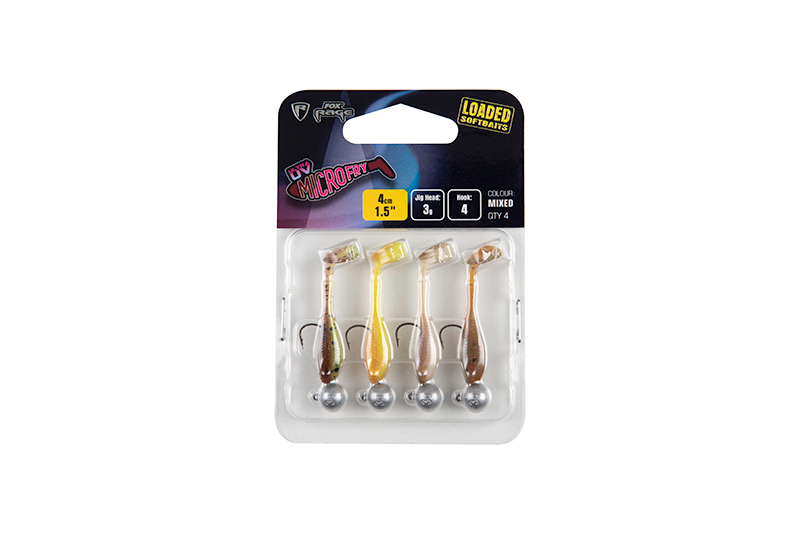 Fox Rage Micro Fry Mixed UV Colour Pack Loaded Softbaits 4cm (3g) (4 pieces)