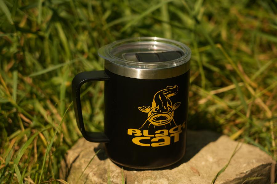 Black Cat Stainless Steel Thermal Mug