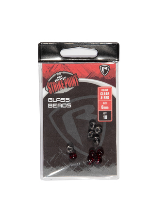 Fox Rage SP 6mm Clear And Red Glass Beads (10 pieces)