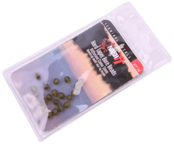Carp Tacklebox filled with end tackle from Nash, Rod Hutchinson, Ultimate and more! - Nash Hard Taper Bore Beads
