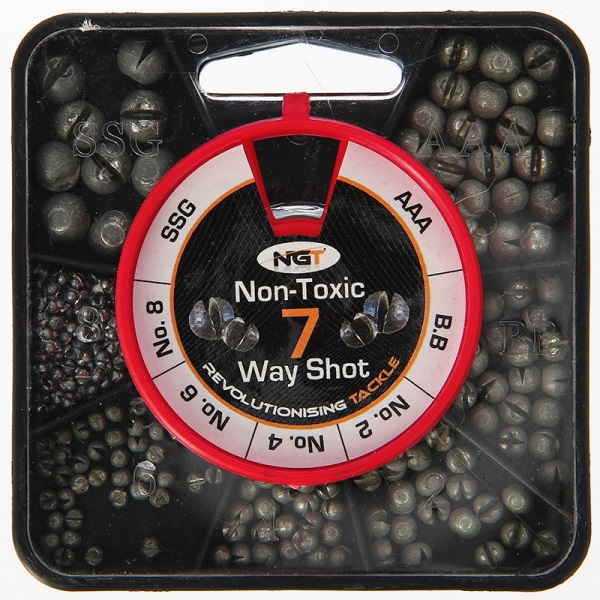 NGT Non-Toxic Split Shots - 7 Way