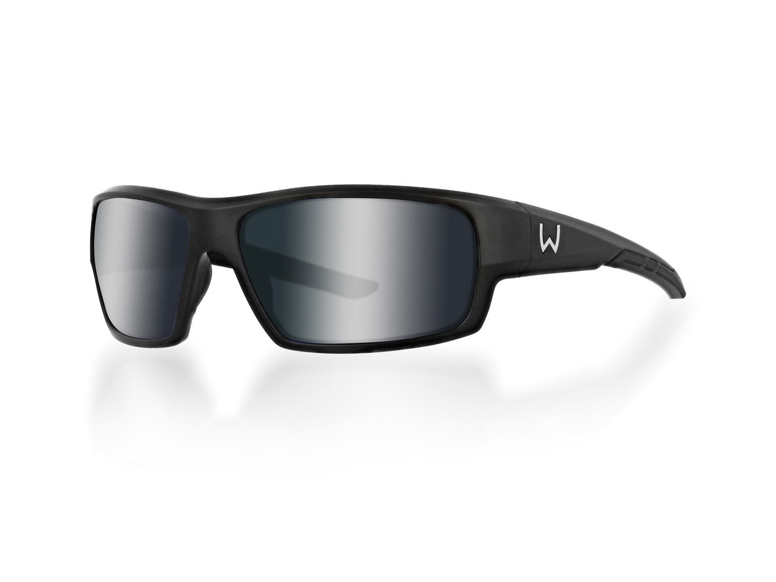 Westin W6 Sport 10 Matte Black Sunglasses - LB Brown LM Silver Flash AR Blue