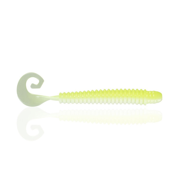 Reins G-Tail Saturn 8,9cm (9 pieces) - White Chartreuse