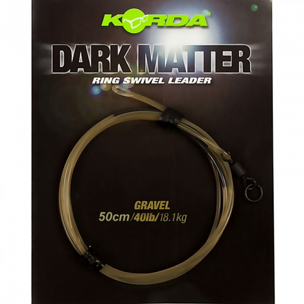 Korda Dark Matter Leader 50 cm, Ring Swivel