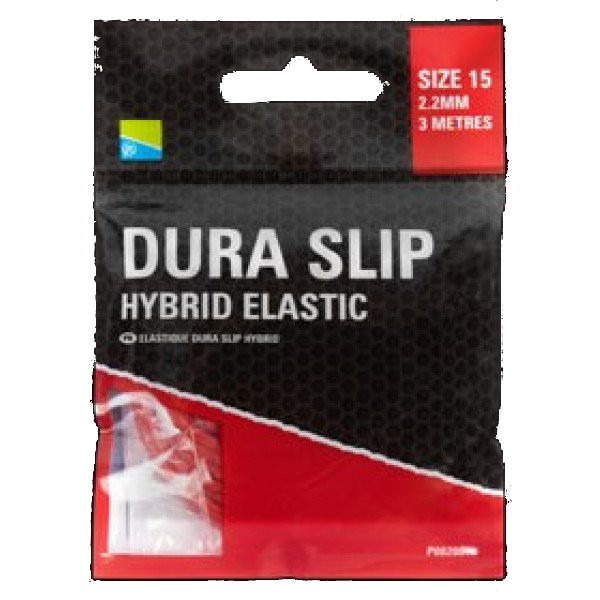 Preston Dura Slip Hybrid Elastic - Size 15 Red (2,2mm)