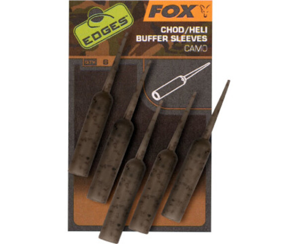 Fox Edges Camo Naked Chod/Heli Buffer Sleeves 6 pieces