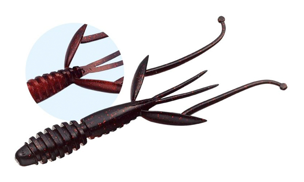 Evergreen C-4 Shrimp - 8 pieces - #08 Black/Red Craw