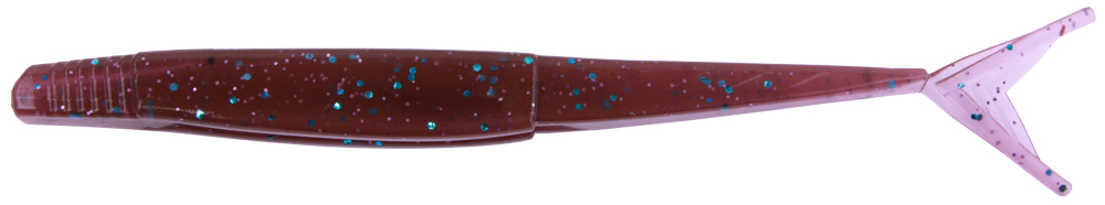 Glo-Pro Lures Fluke 5.25" (multiple options) - Night Crawler/Blue Flake