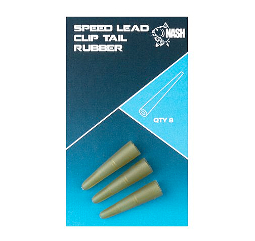Nash Speed Lead Clip Tail Rubber (10 pieces) - Camou Green