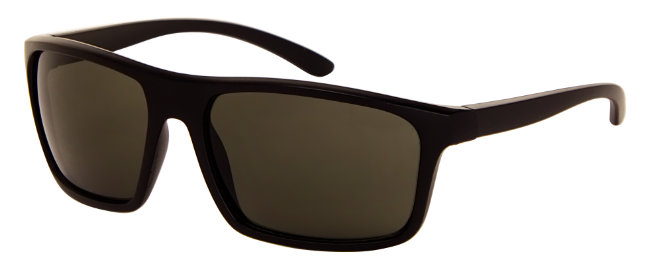 Sport Polarized Sunglasses - Matt Black Frame, Green Lens