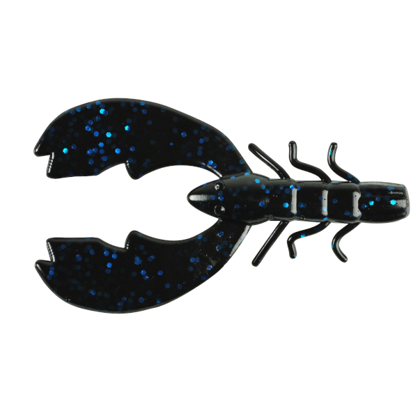 Berkley Powerbait Chigger Craw 4'' 9pcs (multiple options) - Black Blue Fleck