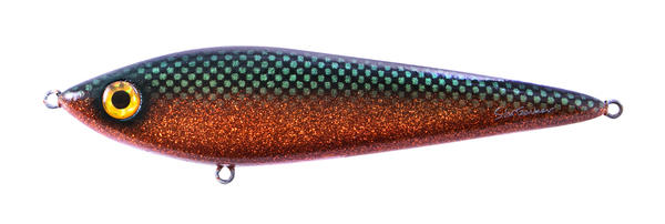 Svartzonker Big Glide Jerkbait 23cm (192g) - Green Metal Motoroil