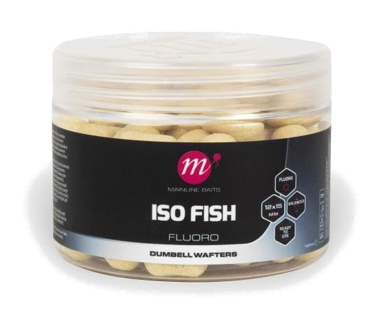 Mainline ISO Fish Fluoro Dumbell Wafters 12x15mm - White