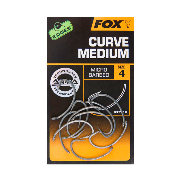 Fox Edges Curve Shank Medium - Fox Edges Curve Shank Medium 4 micro barbed