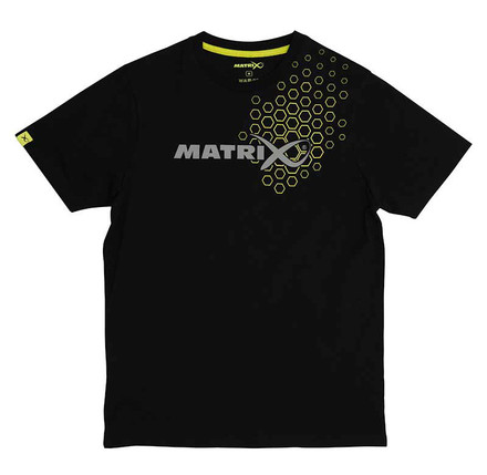 Matrix Hex Print T-Shirt Black