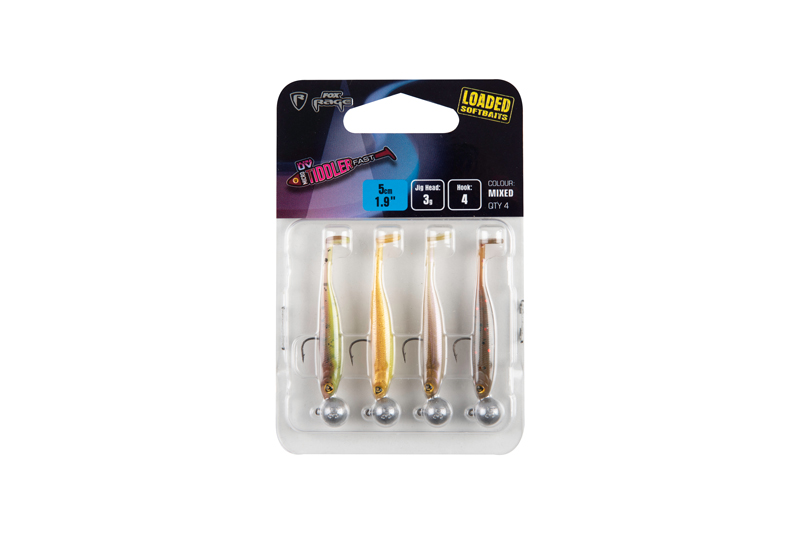 Fox Rage Micro Tiddler Fast Mixed UV Colour Pack Loaded 5cm (3g) (4 pieces) - Pack 1