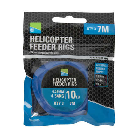 Preston Helicopter Feeder Rigs 0,28mm (4,54kg) (3 pieces)