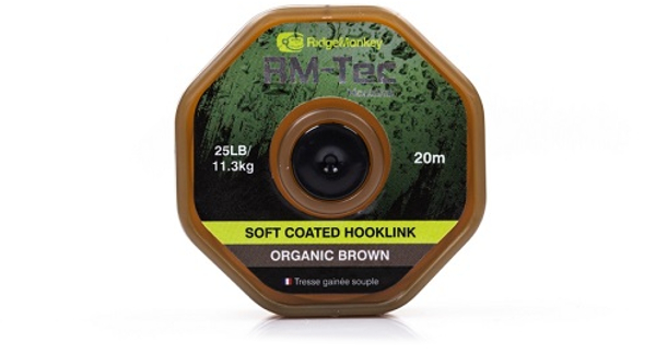 RidgeMonkey RM-Tec Soft Coated Hooklink - Organic Brown