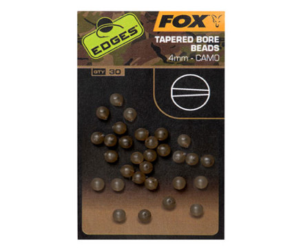 Fox Edges Camo Tapered Bore Bead 30 pieces - 4mm