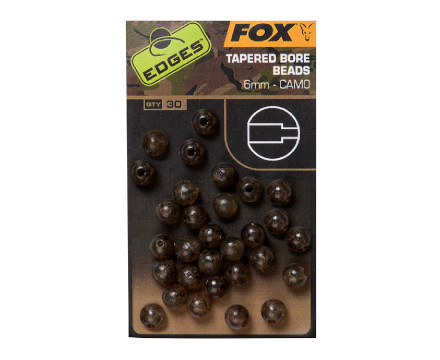 Fox Edges Camo Tapered Bore Bead 30 pieces - 6mm