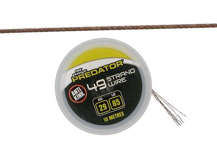 Fox Rage Predator 49-Strand Coated Steel Wire 65lb/29kg (10m)