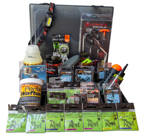 Carp Tacklebox filled with end tackle from Nash, Rod Hutchinson, Ultimate and more!