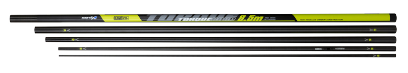 Matrix Torque Carp 8.5m Pole Rod Inc. Mini Ext + 1 Top 2 Kit