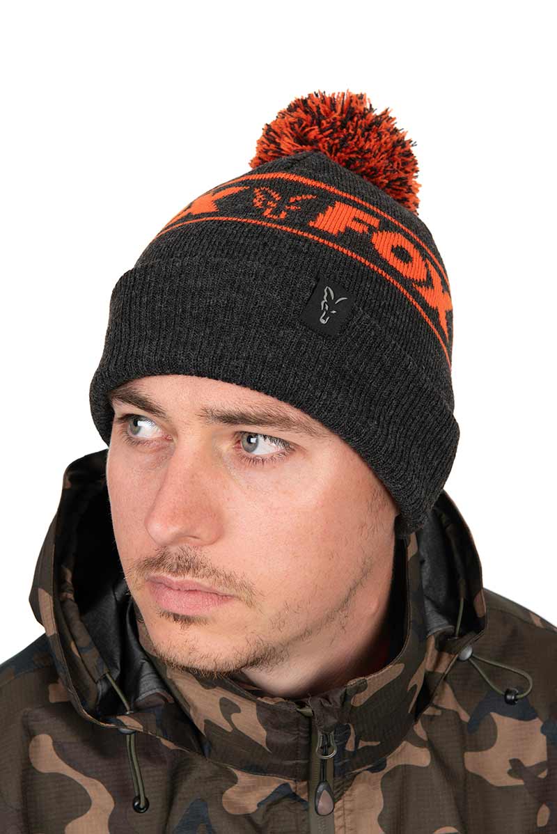 Fox Collection Bobbles Fishing Hat - Black/Orange