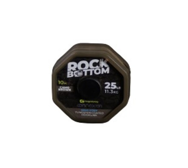 Ridgemonkey Connexion Rock Bottom Tungsten Semi Stiff Coated Hooklink (25lb)