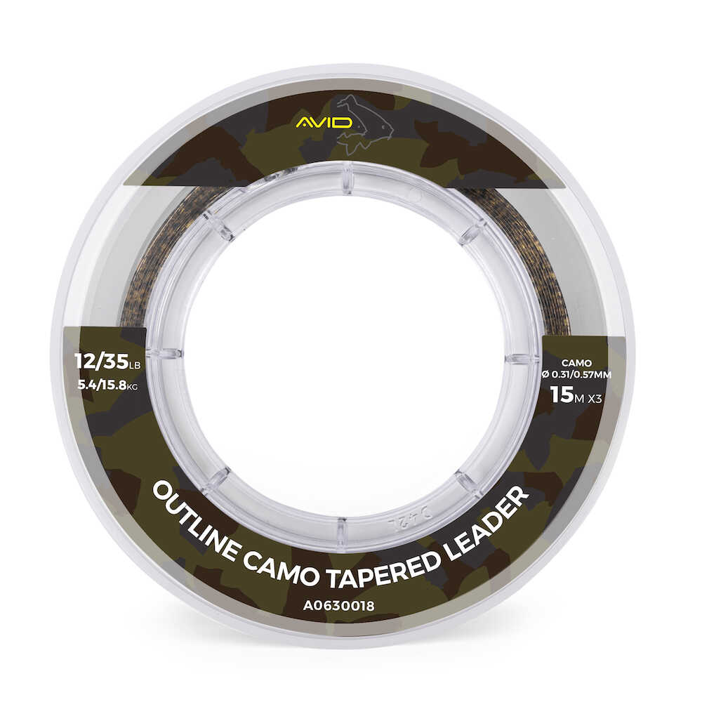 Avid Outline Camo Tapered Leader (3 pieces)