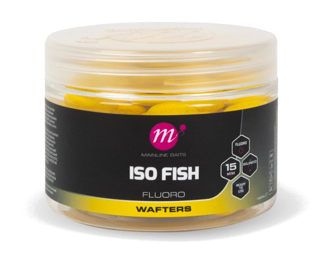 Mainline ISO Fish Fluoro Wafters 15mm - Yellow